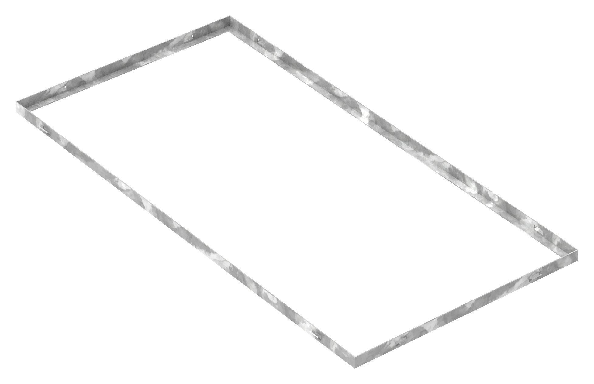 Zarge | Maße: 500x1000x23 mm | für Rosthöhe 20 mm | aus S235JR (St37-2), bandverzinkt