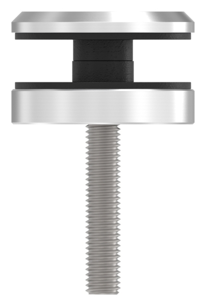 Glaspunkthalter Edelstahl V4A Ø 52 mm Klemmbereich 6-0-21-52 mm flach mit Schraube M10x80-88-1160195-V4A.S