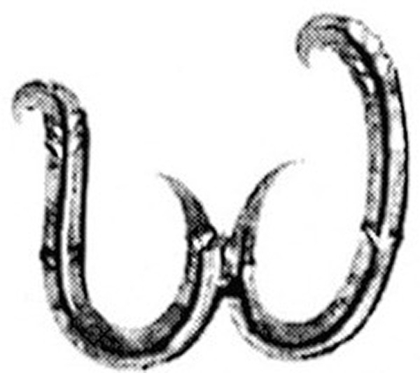 Buchstabe w | Klein | 100x80 mm | Stahl (Roh) S235JR