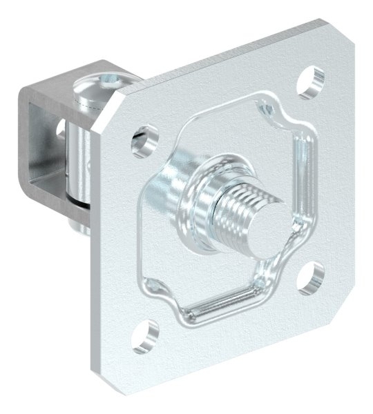 Torband M20 verstellbar mit Befestigungsplatte Stahl (Roh) S235JR