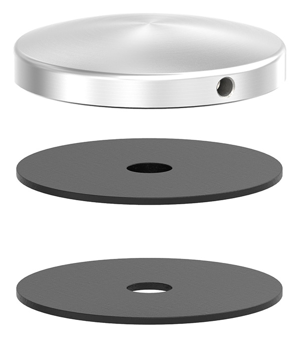 Glas-Punkthalter Oberteil | Ø 72 mm | V2A