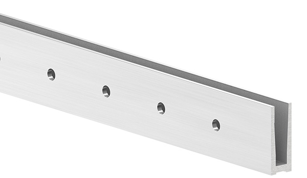 Alu-Profil | MASSIV | Länge: 3000 mm | seitliche Montage | Aluminium