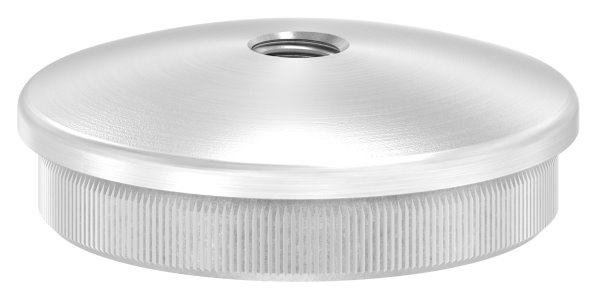 Rohrstopfen für Ø 48,3x2,0 mm leicht gewölbt zum Einschlagen mit M8 | V2A