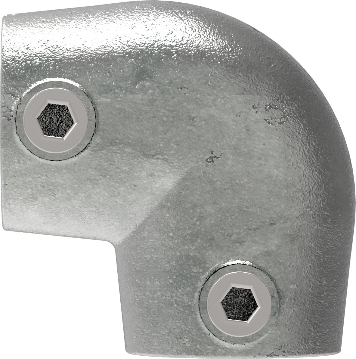 Rohrverbinder | Bogen 90° verstellbar 0-11° | 154C42 | 42,4 mm | 1 1/4" | Feuerverzinkt u. Elektrogalvanisiert