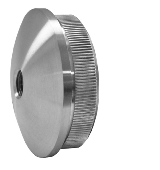 Endkappe Edelstahl AISI 304 D 33-7 x 2-0 mm Schliff massiv mit Gewinde-89-11A5734233-A.4