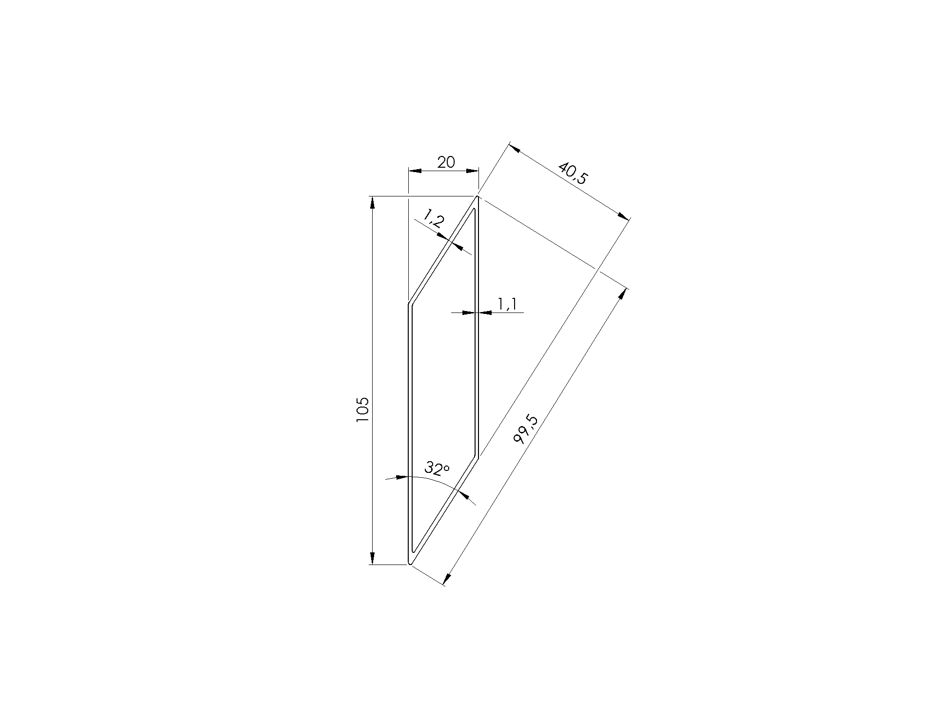 Aluminium-Jalousie Aluminium 20x105 mm 2500 mm Anthrazit RAL 7016-89.FGL1S20X1052500R7016