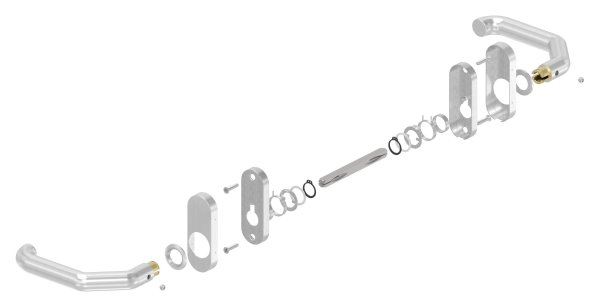 Türdrückerpaar drehbar inklusive 8 mm Drückerstift