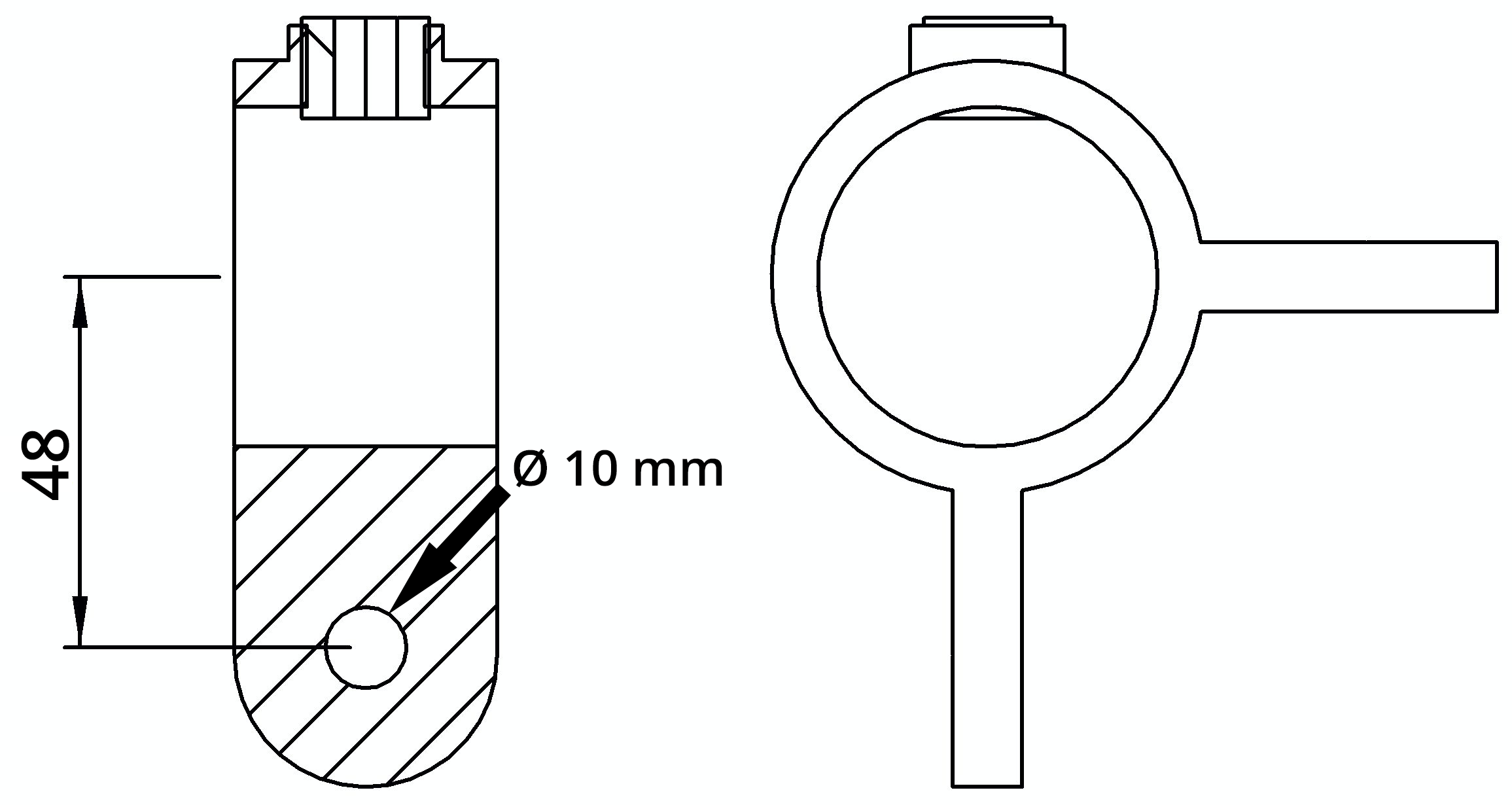 Rohrverbinder | Gelenkstück doppelt 90° | 168MC42 | 42,4 mm | 1 1/4" | Feuerverzinkt u. Elektrogalvanisiert