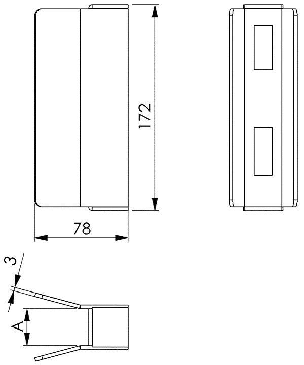 Schliekasten Stahl roh fr 30 mm Profil Schiebetore-30-3390.8