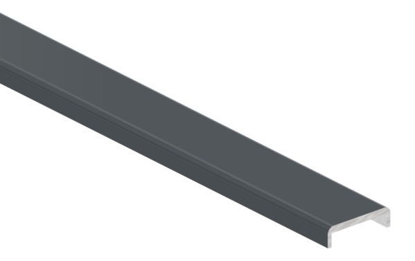 Kantenschutz EXTRA SLIM, für Glas 16,00 - 17,52mm, L=3m, Aluminium RAL 7016