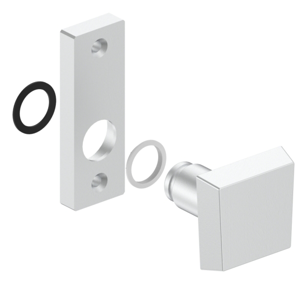 Alu-Tuerdruecker - gerade - drehbar - Aluminium EV1-12-3052-D.6
