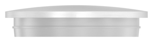 Stopfen leicht gewölbt V2A Vollmaterial für Ø 33,7x2,0 mm - mit Nase