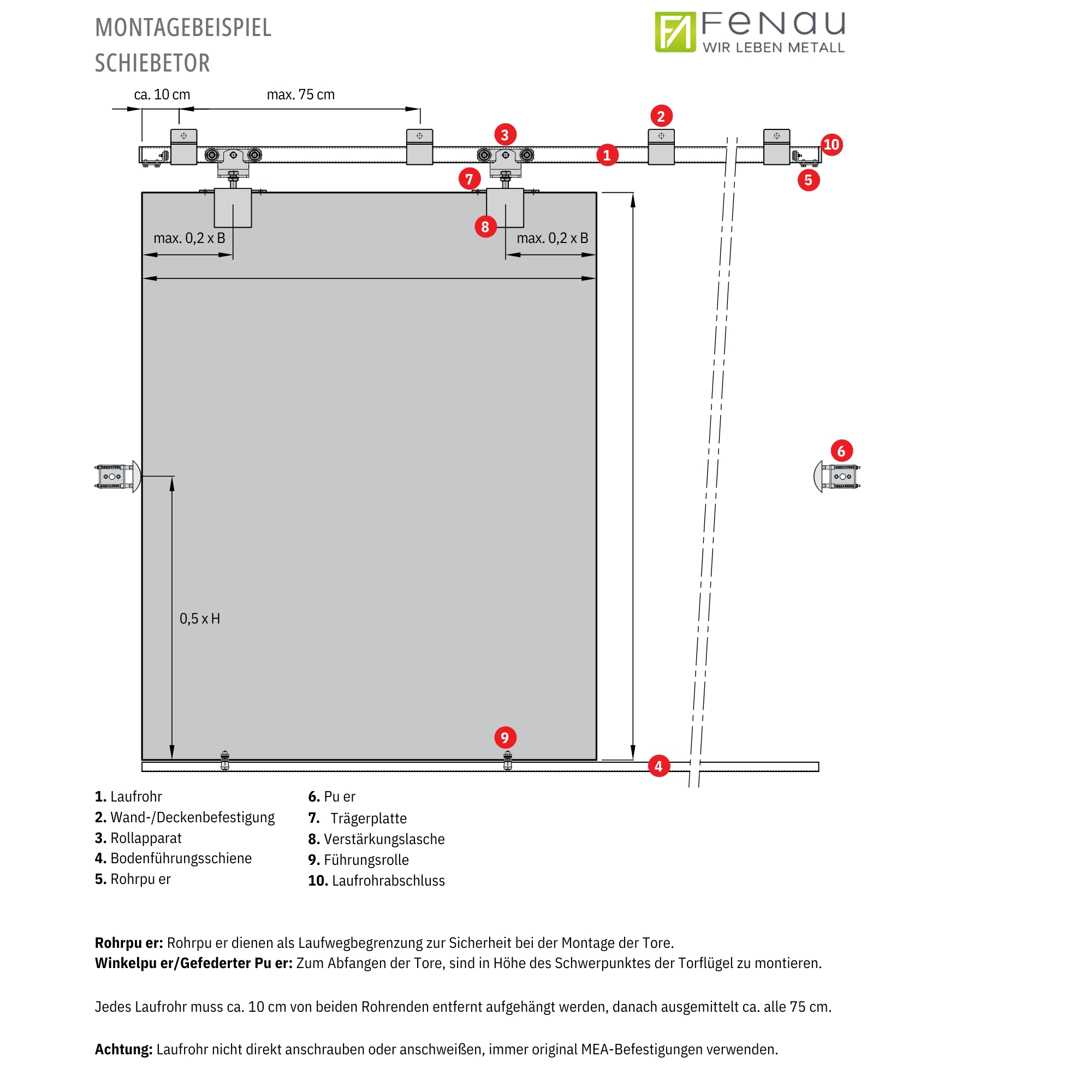 Laufrohr Groesse 0 Laenge 6000mm verzinkt  MEA 11330405-60-0000.7
