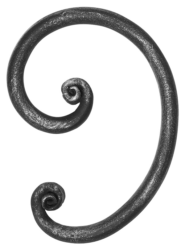Rundeisenbarock - Masse- 110x155 mm - Stahl S235JR- roh-30-1912.8