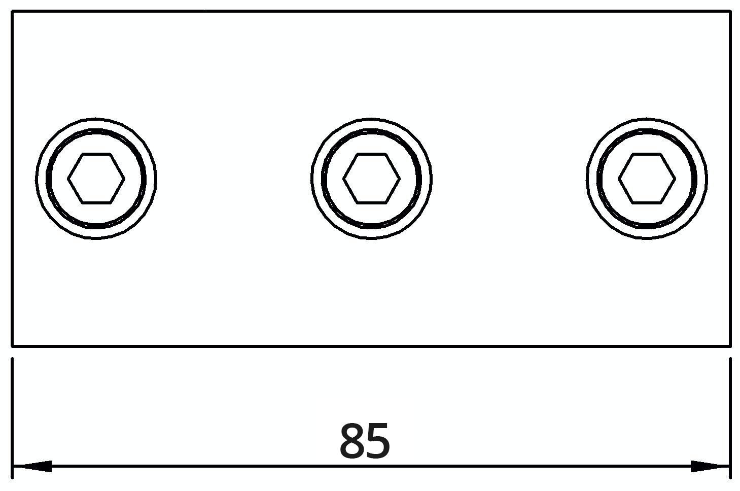Rohrverbinder - T-Stueck fuer Stuetzrohr - 176E60 - 60-3 mm - 2- - Feuerverzinkt u. Elektrogalvanisiert-176E60