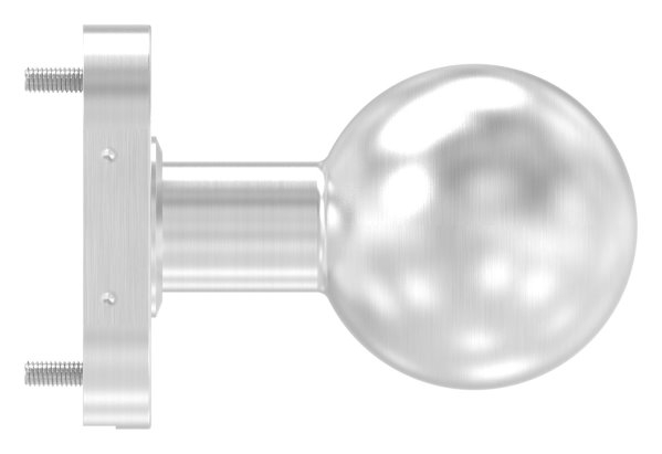 V2A Türdrücker gerade mit Kugel Ø 50 mm feststehen
