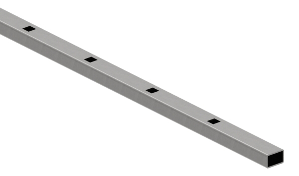Rechteckrohr - Masse- 30x20x2 mm - Laenge- 3000 mm - Stahl S235JR- roh-30-2101.8