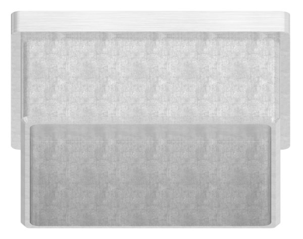 Endkappe für Rohr 60x60x2,0 mm zum Kleben | V4A