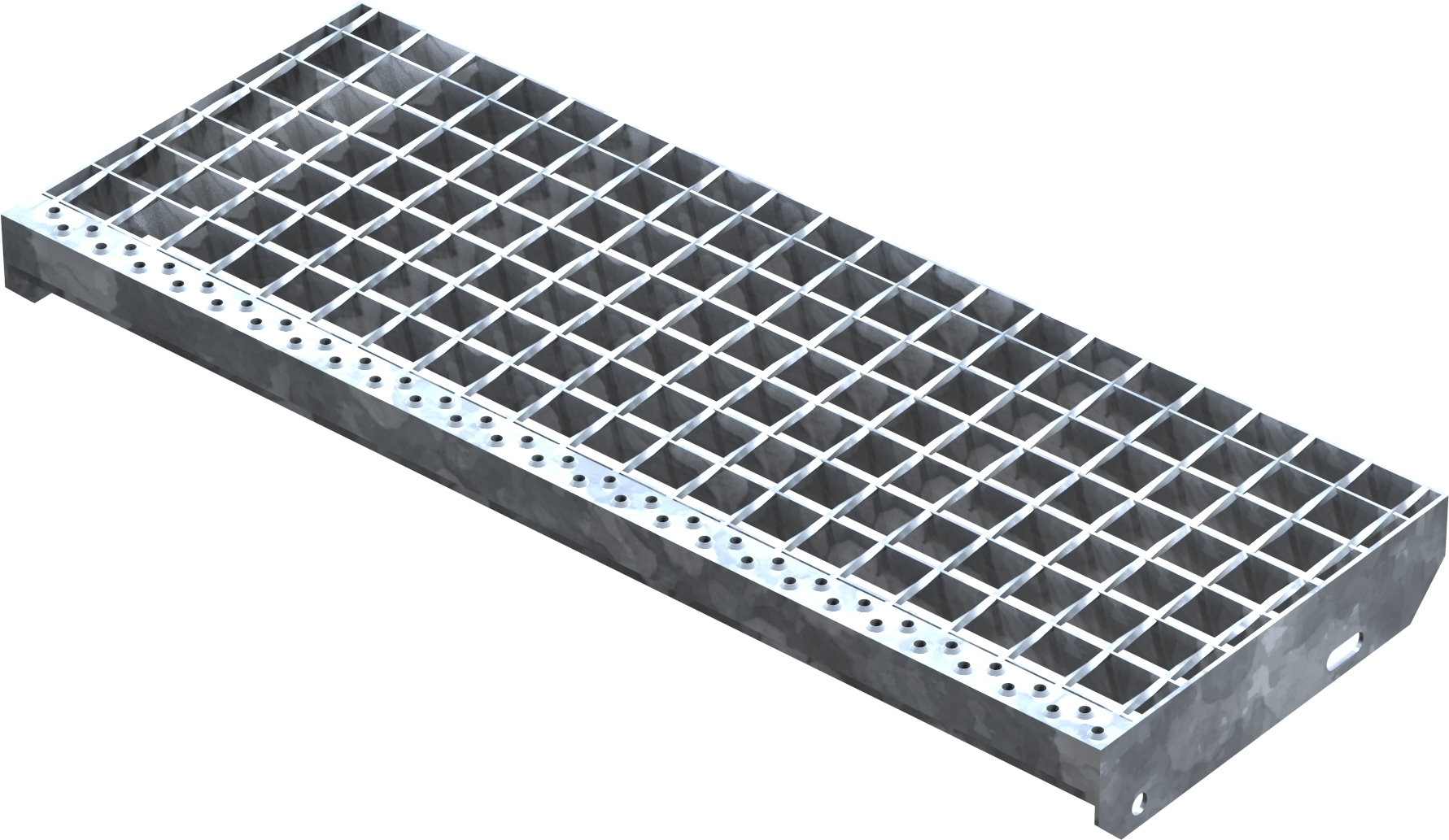 Schweißpressroststufe Metallstufe 800x305 mm Masche 34/38 mm Tragstab 30/3 mm S235JR feuerverzinkt