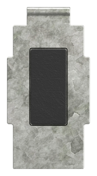 1 Sicherungsboden zu Glasklemme 63x45x30 mm AbZ Edelstahleffekt