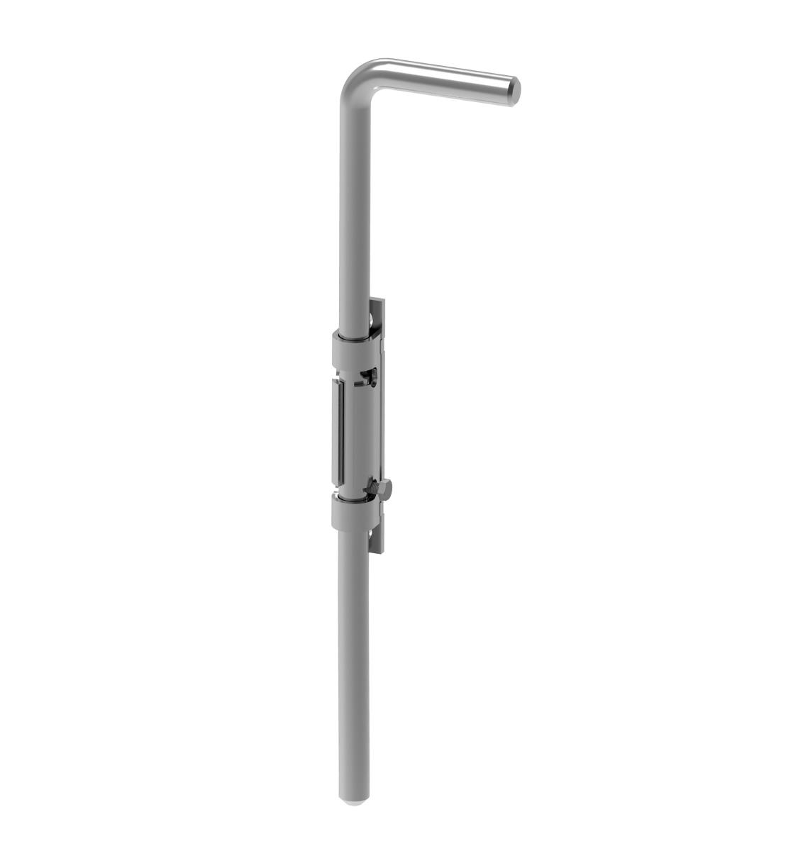 Stangenriegel Edelstahl AISI 304 500 mm lang- Griff 90 mm- Rohzustand-89-11D812L500-A.4