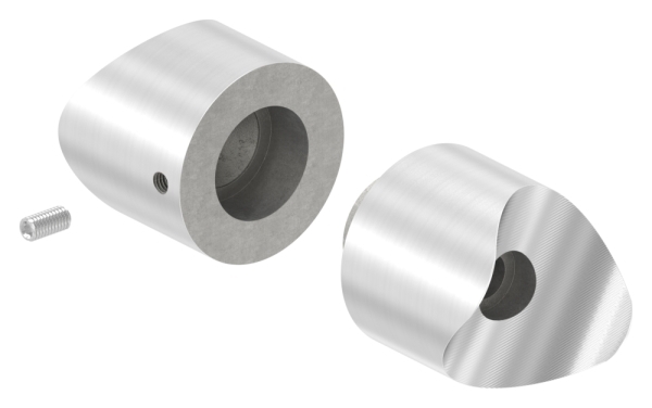 Rohrverbindungsstück verstellbar für Rundrohr Ø 42,4 mm V2A