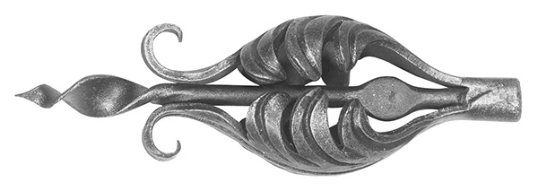 Laendliches Barock - Masse- 60x190 mm - Material- 3 mm - Stahl S235JR- roh-30-1858.8