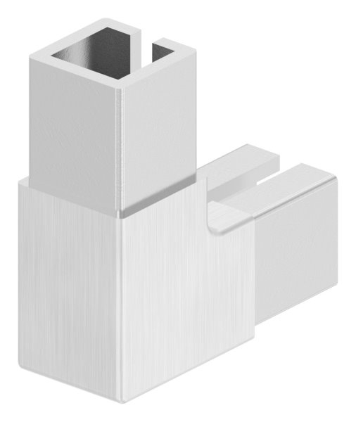 Eckverbinder Edelstahl V2A fuer Klemmprofil 20x20x1-25 mm geschliffen Korn 240-88-1155325.240