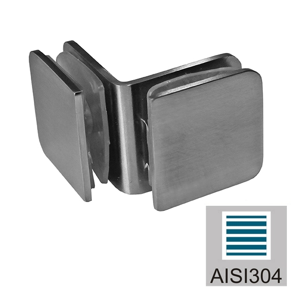 Eck-Glashalter 90 Edelstahl V2A 45x45mm fuer Glas 8-10mm geschliffen-89-11GS304ZP906S-A.4