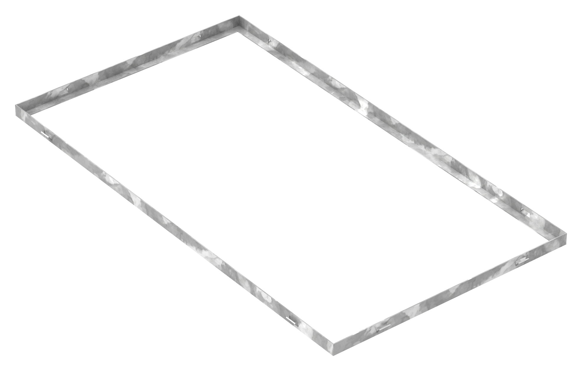 Zarge - Masse- 500x900x23 mm - fuer Rosthoehe 20 mm - aus S235JR -St37-2- bandverzinkt-23-509020.7