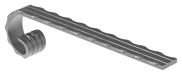 Handlauf-Endstueck - Material- 40x8 mm - gehaemmert - Stahl -Roh- S235JR-30-1450.8