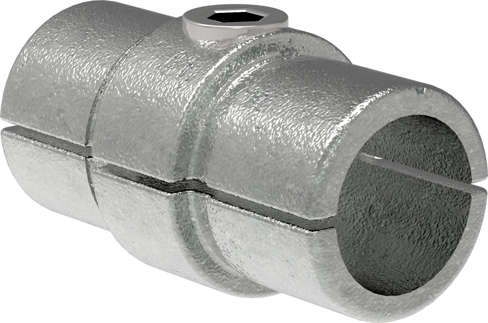 Rohrverbinder Verbindungsstueck innen Ø 48-3 mm -1 1-2- - Temperguss verzinkt - 150D48-150D48
