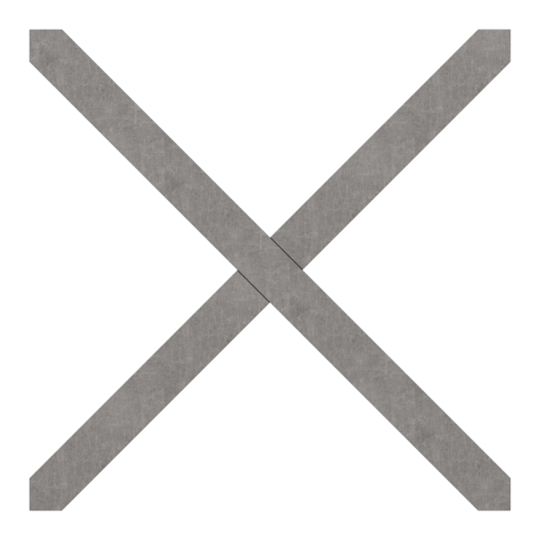 Kreuz - Material- 12x12 mm - Masse- 125x125 mm - Stahl S235JR- roh-30-1935-125.8