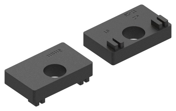1 Paar Gummis zu Glasklemme 45x45x26 mm AbZ für 3 mm Blech