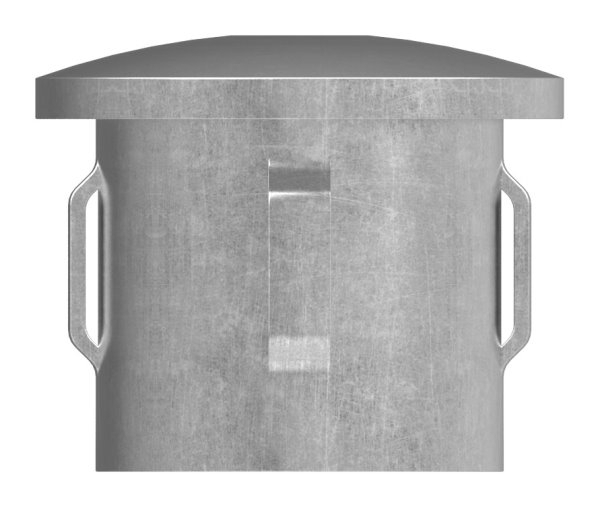 Stahlstopfen | leicht gewölbt | mit M8 | für Rundrohr Ø 33,7x2,5-2,9 mm | Stahl S235JR, roh