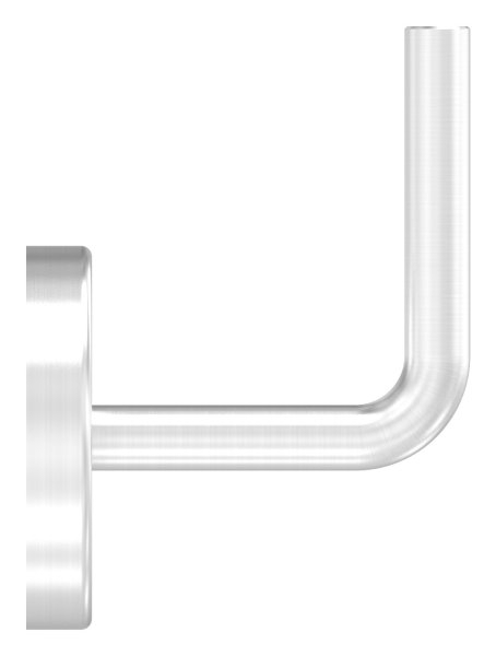 Handlaufhalter V2A Ronde 70x4 mm Buegel 12 mm Wandabstand 75 mm zum Anschweissen m- Rosette-11-2080.4