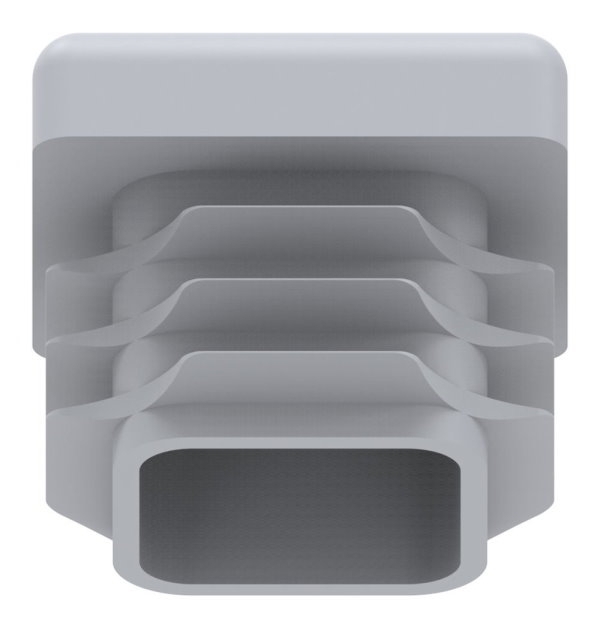 Einsteckkappe Kunststoff fuer Quadratrohr 20 x 20 mm- Wandstaerke 1-5-2-0 mm- grau-88-11178-20X20.G