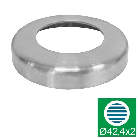 Abdeckrosette Ø 75x12 mm fuer Rundrohr Ø 42-4 mm V2A-89-11A0515042L-A.4