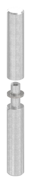 Anschweissband Edelstahl V2A L = 140 mm- Ø 16 mm- Bolzen Ø 9 mm mit festem Stift-88-1156510-240.140