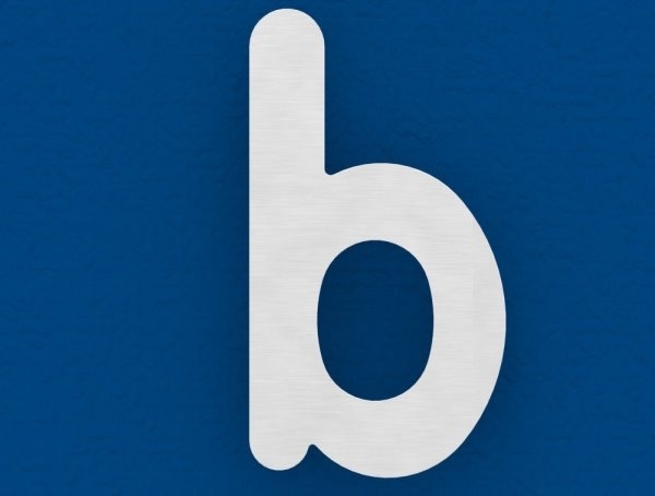 Buchstabe b | klein | Maße: 110 mm x 155 mm | V2A