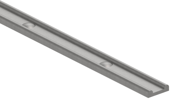 Hespeneisen Stahl S235JR 30 x 8 x 4 mm L 3000 mm mit Nietpraegung 15 mm Abstand 132 mm-88-112302-N.132