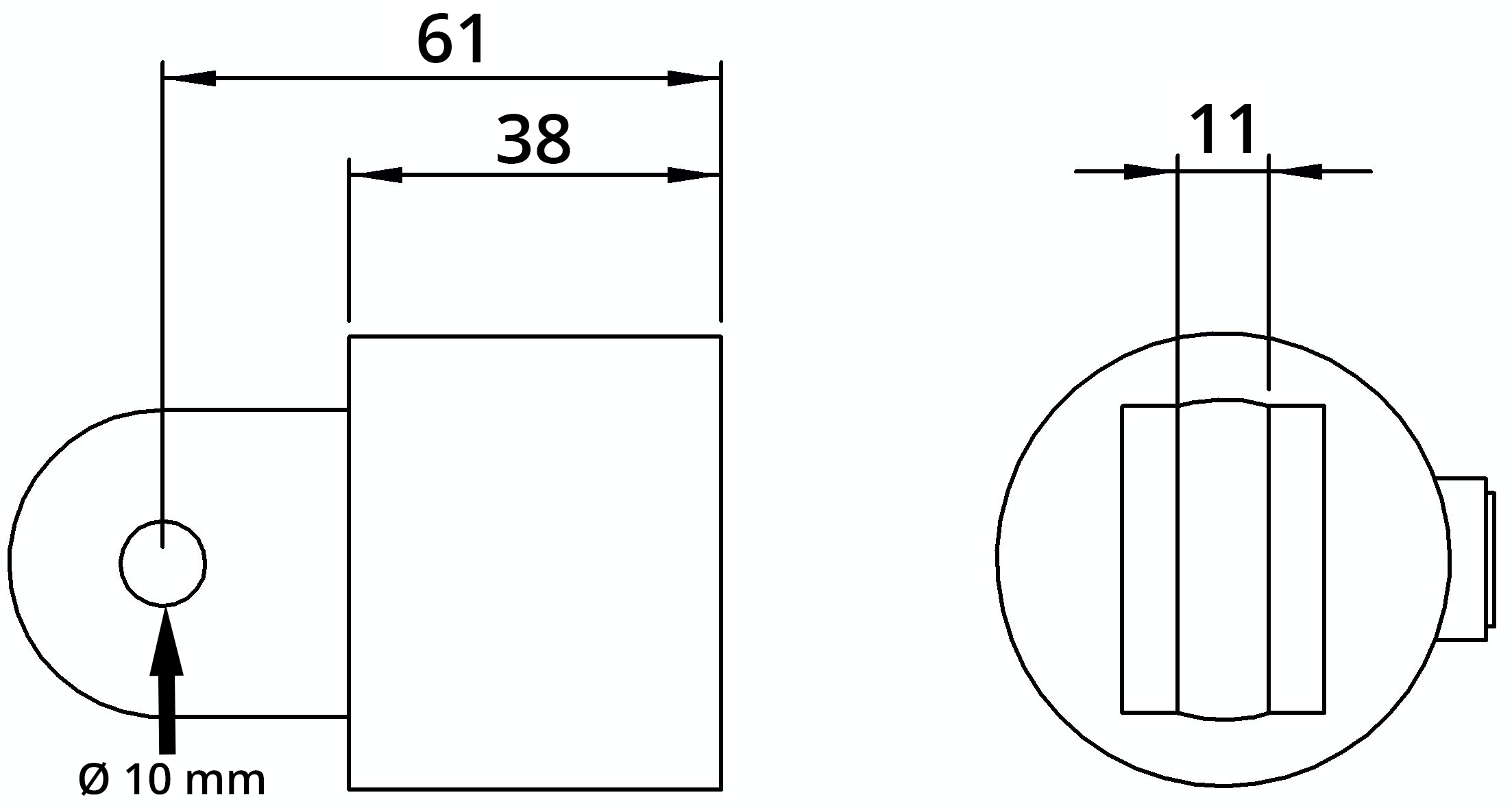Rohrverbinder - Gelenkhalter - 173FB34 - 33-7 mm - 1- - Feuerverzinkt u. Elektrogalvanisiert-173FB34