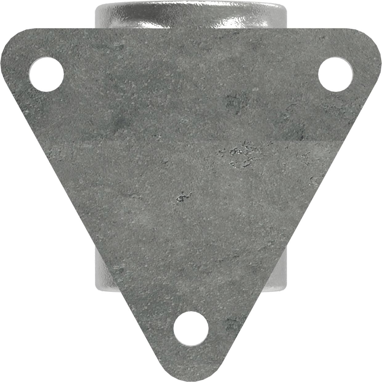 Rohrverbinder | Wandhalter Dreieckflansch | 146D48 | 48,3 mm | 1 1/2" | Feuerverzinkt u. Elektrogalvanisiert