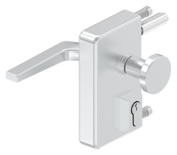 Gittertorschloss GTS 2 mit Anti-Panik-Funktion fuer Rohrstaerke 40-60mm- silber-88-1156702-ALU.SI