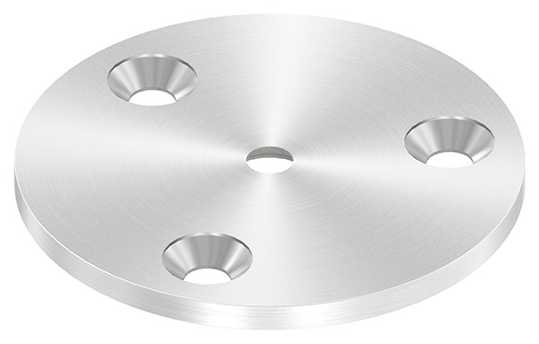 Ankerplatte Ø 70 x 4 mm mit Zentrierbohrung- Ø 6-5 mm V2A-11-2209.4