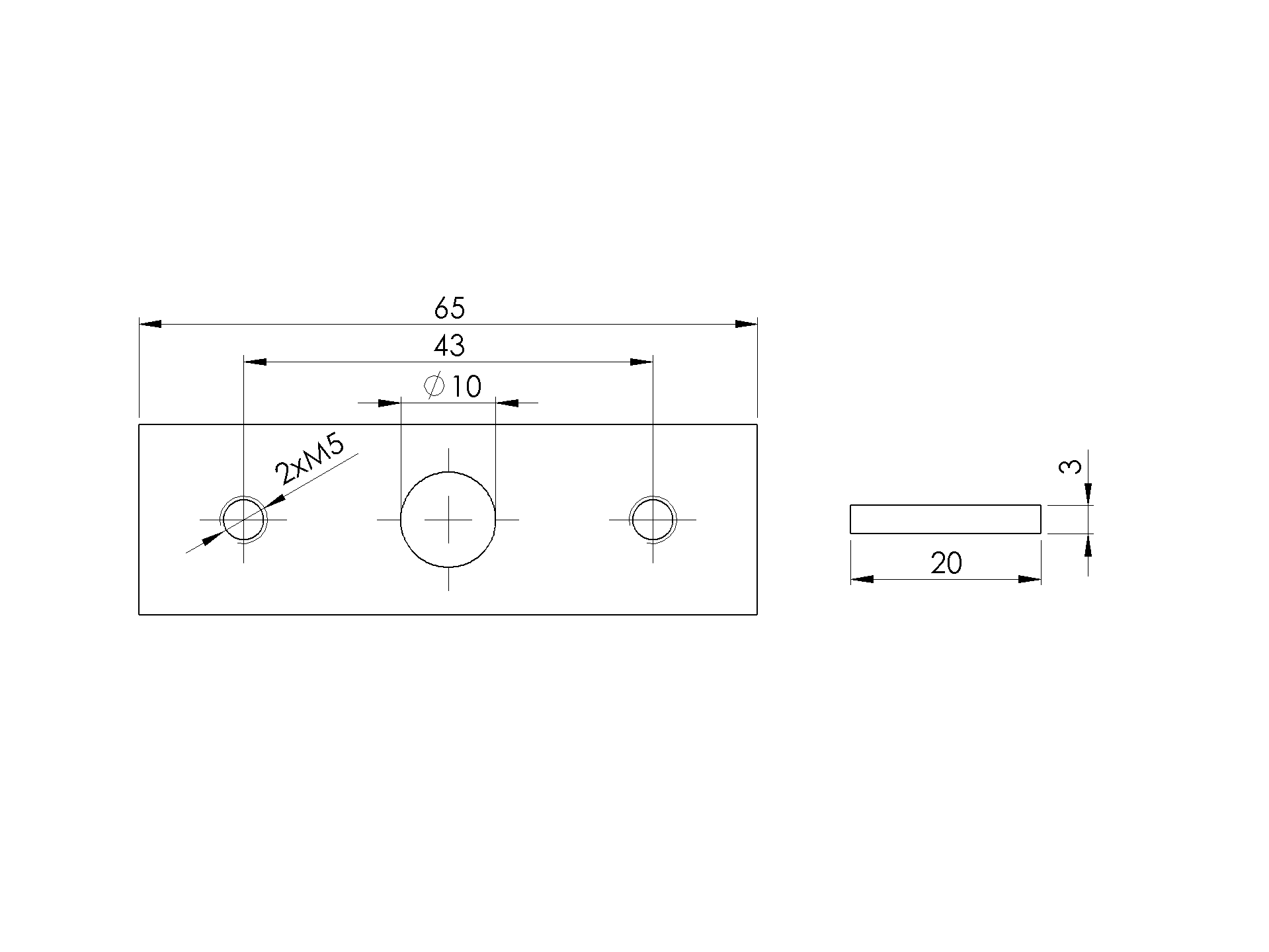 Halterung Edelstahl AISI 316 65x20 mm fuer LED-Handlauf-89-11A14PDLED23X24-A.4