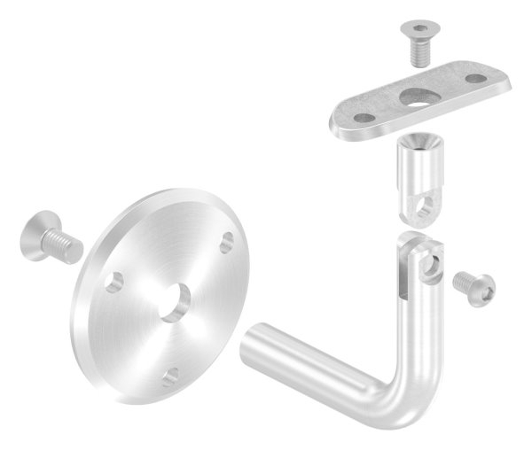 Handlaufhalter mit Gelenk und Halteplatte für Ø 42,4 mm V2A