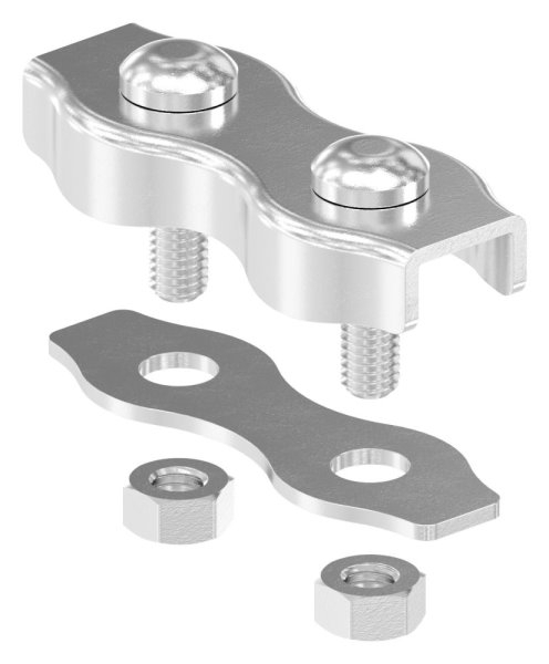 Duplexklemme | für Seil Ø 6 mm | V4A