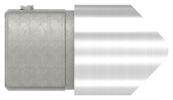 Steckfitting V2A fuer Rohr Ø 48-3 x 2-5 mm 90° Anschluss oben mit Klemmschraube-11-3367.4