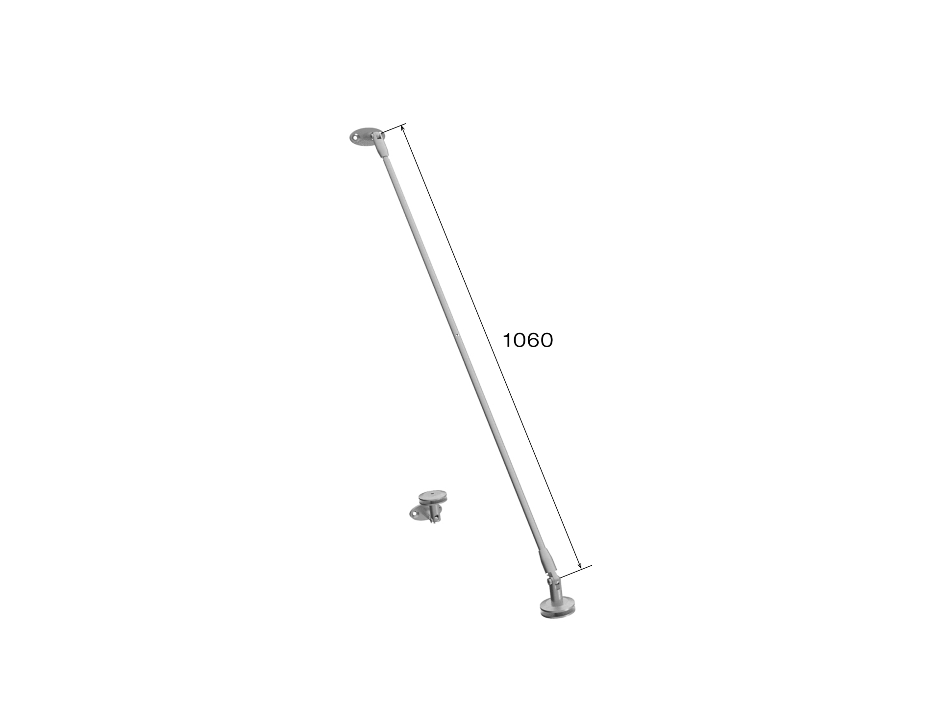 Vordach Halterung Set Edelstahl V4A fuer Glas 8-76-17-52 mm Zugstange 1000 mm-89-11GS14PRR3M12-A.4